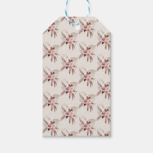 Boho Rosafarbenes Pampasgras Getrocknete Blumen Geschenkanhänger