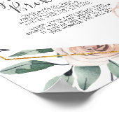 Boho Rose Baby Dusche Mein Wasser Broke Spiel Poster (Ecke)