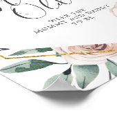 Boho Rose Baby Dusche wie alt waren Mommy und Dadd Poster (Ecke)