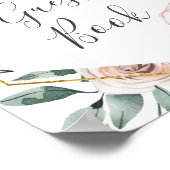 Boho Rose Baby Showbook Gästebuch (Ecke)