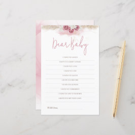 Boho Rose Baby Shower Game Sehr geehrte Kinderkart
