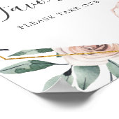 Boho Rose Baby Shower Lieblingsunterschrift Poster (Ecke)