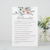 Boho Rose Baby Shower Vater kennt das beste Spiel (Stehend Vorderseite)