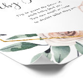 Boho Rose Babydusche raten das Babynahrung Poster (Ecke)