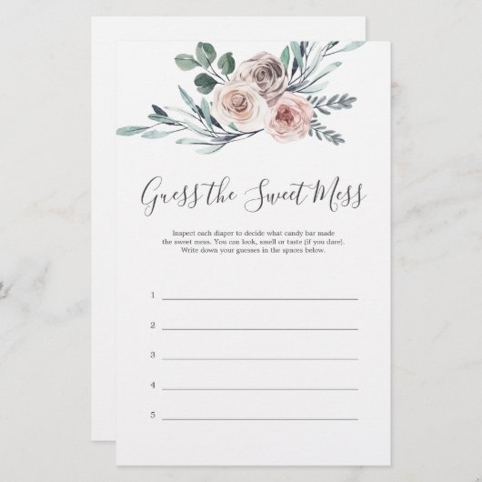 Boho Rose Babydusche schätzt das süße Chaos (Vorne/Hinten)