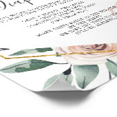 Boho Rose Babydusche Spätnächtliche Windeln Unters Poster (Ecke)