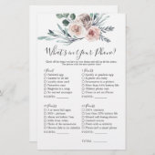 Boho Rose Babydusche Was ist in Ihrem Telefon? (Vorne/Hinten)