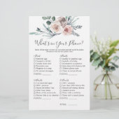 Boho Rose Babydusche Was ist in Ihrem Telefon? (Stehend Vorderseite)