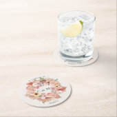 Boho Rose Beige Grünbuch Untersetzer (Vor Ort)