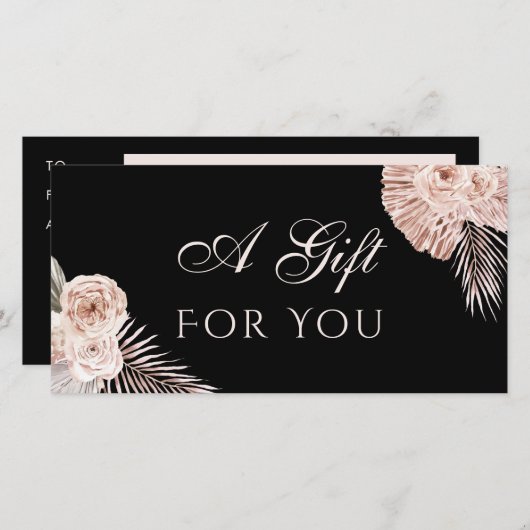 Boho Rose Black Geschenk (Vorne/Hinten)