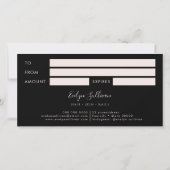 Boho Rose Black Geschenk (Rückseite)