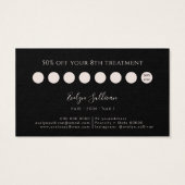Boho Rose Black Loyalty Card (Rückseite)