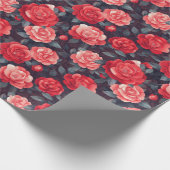 Boho Rose Blume Naturwrapping Papier Geschenkpapier (Ecke)