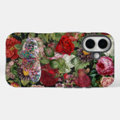 Boho Rose & Butterfly Case-Mate iPhone Hülle (Rückseite (Horizontal))