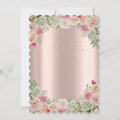 Boho Rose Confetti Retirement Party Einladung (Rückseite)