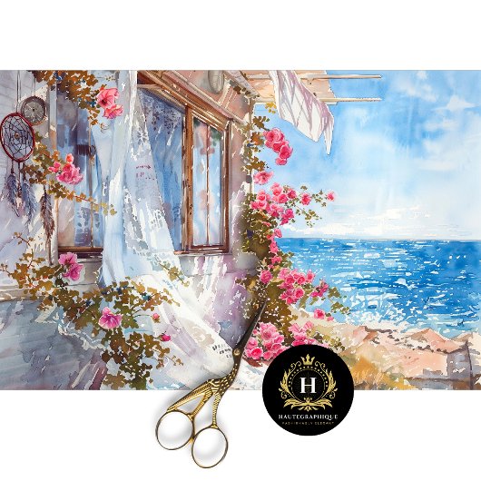 Boho Rose Dreamcatcher Coastal Decoupage Seidenpapier