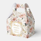 Boho-Rose-Elfenbein-Gastgeschenk Hochzeit Geschenkschachtel (Vorderseite)