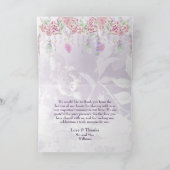 Boho Rose & Feathers Aquarellblume Dankeskarte (Innenseite)