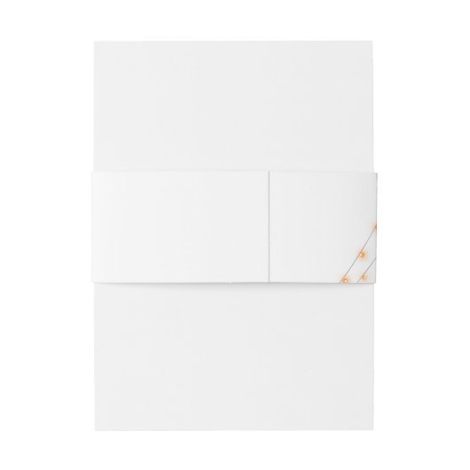 Boho Rose Feathers Lights Monogram Wedding Einladungsbanderole (Rückseitenbeispiel)