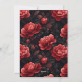 Boho Rose Floral Women Birthday Einladung (Rückseite)