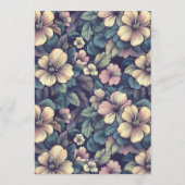 Boho Rose Flower First Birthday Gift Einladung (Rückseite)