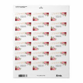 Boho Rose fühlen Lights Wedding Adressaufkleber (Vorne)