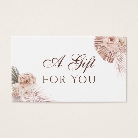 Boho Rose Geschenkkarte (Vorderseite)