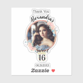 Boho Rose Gold Custom Foto Sweetsechteen Vielen Da Aufkleber