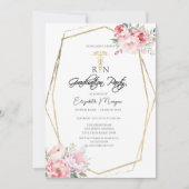 Boho Rose Gold Frame RN Kuriergruppe Einladung (Vorderseite)