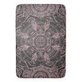 Boho Rose Gold Gray Mandala Elegantes Design Badematte (Vorderseite Vertikal)