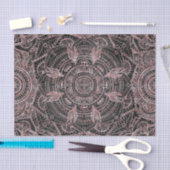 Boho Rose Gold Gray Mandala Elegantes Design Seidenpapier (Handwerk)