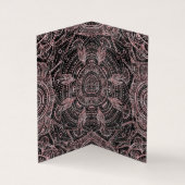 Boho Rose Gold Gray Mandala Elegantes Design Visitenkarten (Innenseite)