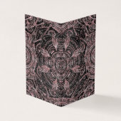 Boho Rose Gold Gray Mandala Elegantes Design Visitenkarten (Vorderseite)