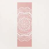 Boho Rose Gold Mandala Yogamatte (Rückseite)