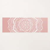 Boho Rose Gold Mandala Yogamatte (Vorderseite (Horizontal))