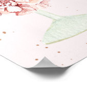 Boho Rose Gold Message Brautparty Willkommen Poster (Ecke)