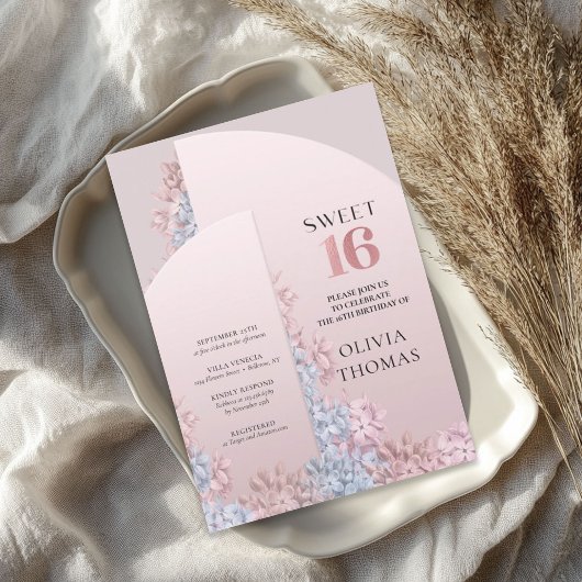 Boho Rose goldgelben Frühlingsholz Blütenrahmen sü Einladung