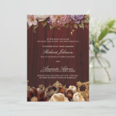 Boho Rose Islamische Motif-Hochzeit Einladung (Stehend Vorderseite)