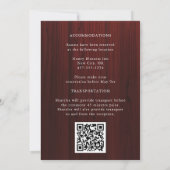 Boho Rose Islamische Motif-Hochzeit Einladung (Rückseite)