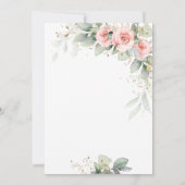 Boho Rose Nurse Graduation Party Einladung (Rückseite)