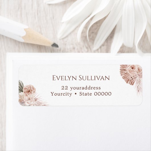 Boho-Rose-Rücksendeadresse (Insitu)