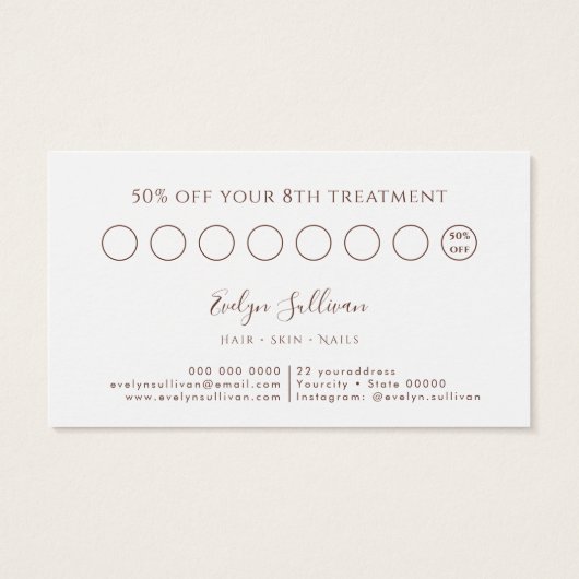 Boho Rose Treuekarte (Rückseite)