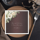 Boho Rose und Elegant Burgundy Wedding Serviette