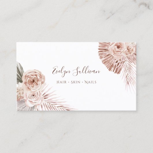 Boho Rose Visitenkarte (Vorderseite)