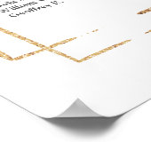 Boho rot Blütengold Tiara Poster (Ecke)