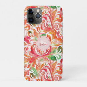 Boho Rot Pink Orange Grün Paisley Blumenmuster Case-Mate iPhone Hülle