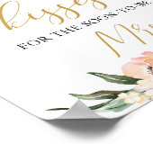 Boho rot pinkfarbene pfirsichfarbene Blüte Wie vie Poster (Ecke)