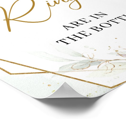 Boho rot und grün Gold Vermutlich wie viele Ringe Poster (Ecke)