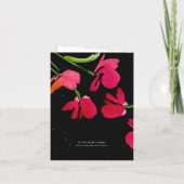 Boho-Rot-Wildblumen-Script Dankeskarten Dankeskarte (Rückseite)