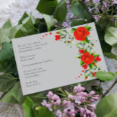Boho Rote Dekorative Blumen Hochzeit Save The Date
